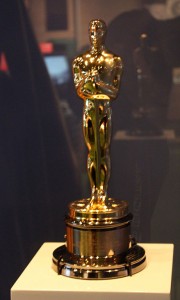  Cate Blanchett's Oscar for playing Katharine Hepburn in The Aviator in 2004. It is on permanent display at the Australian Centre for the Moving Image.  (Wikipedia photo)