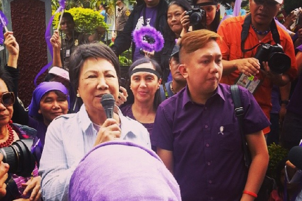 #YES2RH Purple Ribbon Lead Convener Sec. Espie Cabral thanks SC for upholding #RHLAW and all its supporters - @AlvinDakis via Instagram