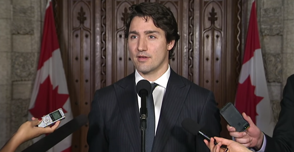 Justin Pierre James Trudeau,  leader of the Liberal Party of Canada. Screenshot from The National video.
