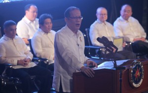 President Benigno S. Aquino III delivers his speech during the The Outstanding Filipino 2013 Awarding Ceremonies at the Insular Life Auditorium, Insular Life Corporate Center, Filinvest Corporate City in Alabang, Muntinlupa City on Wednesday (January 29). (Photo by Ryan Lim / Malacañang Photo Bureau)
