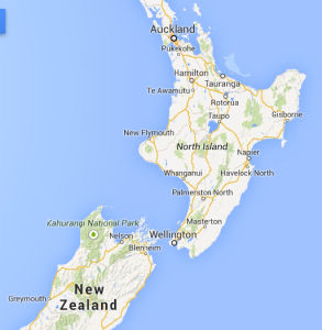 Map of New Zealand, Photo courtesy of Google Maps