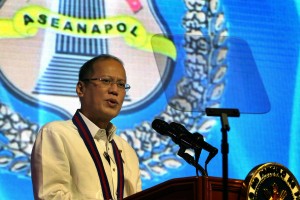 President Benigno S. Aquino III delivers his speech during the 34th Association of Southeast Asian Nations Chiefs of Police (ASEANAPOL) Conference at the Sofitel Philippine Plaza in Roxas Boulevard, Pasay City on Tuesday (May 13). (Photo by Gil Nartea / Malacañang Photo Bureau / PCOO)