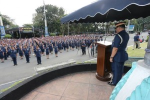 Philippine National Police mass oath-taking. File photo courtesy of PNP on Facebook.