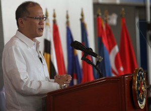 President Benigno S. Aquino III delivers his congratulatory message to the organizers of Asian Defense, Security and Crisis Management Exhibition (ADAS) during the opening ceremonyThursday, July 17, 2014 at the World Trade Center in Pasay City, Manila, Philippines. ADAS 2014 is the first and only dedicated Defence, Security & Crisis Management Exhibition in the Philippines to serve the Republic and the Asia Pacific Region. (Photo by Ryan Lim / Malacanang Photo Bureau)