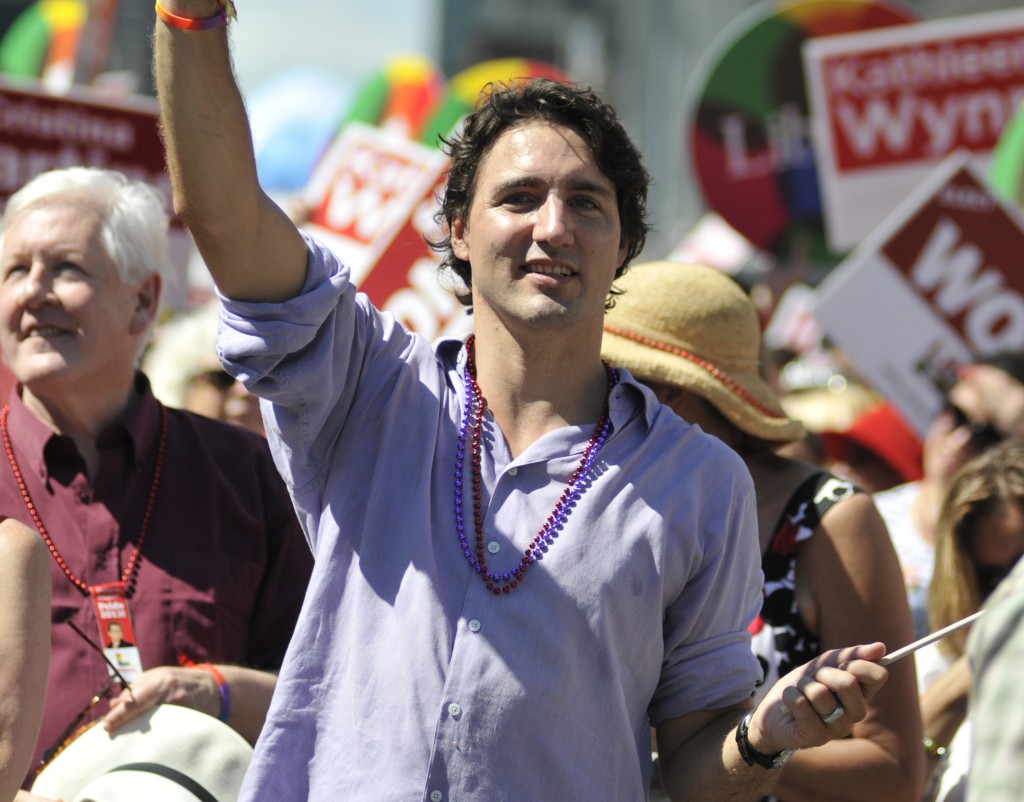 Justin Trudeau a Liberal leader participating in the annual Pride Parade on June 30, 2013 in Toronto, Canada. arindambanerjee / Shutterstock