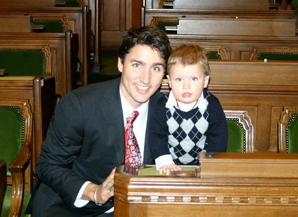 "Hard to believe Xav is already turning seven this Saturday. Where did the time go! #TBT" posted Liberal Leader Justin Trudeau on his Facebook page.