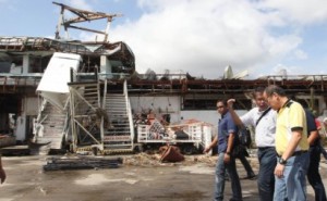 Pres. Benigno Aquino III and DILG Sec. Mar Roxas inspect Tacloban Airport after Supertyphoon 'Yolanda' (International name 'Haiyan') Photo courtesy of the Malacanang Photo Bureau