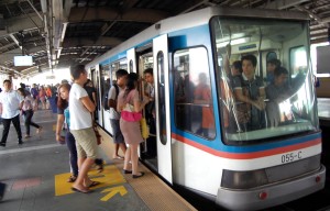 The Metro Rail Transit (MRT 3) shall implement the new distance-base fare scheme effective January 4, 2015 as displayed on Saturday (January 3, 2015) at the MRT station in Pasay City. (PNA photo by Gil S. Calinga)