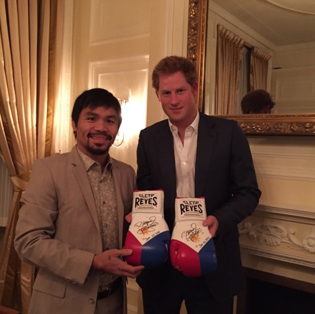 Manny Pacquiao with Prince Harry (Photo courtesy of @emmanuelpacquiao on Instagram)