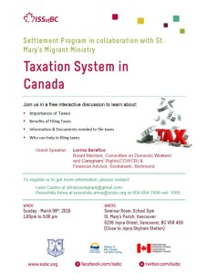Taxation System in Canada- 08Mar2015- Vancouver- RA