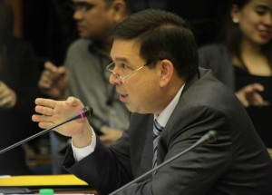 Sen. Ralph Recto at the Senate hearing on the Mamasapano clash (Photo courtesy of Sen. Grace Poe's Facebook page)