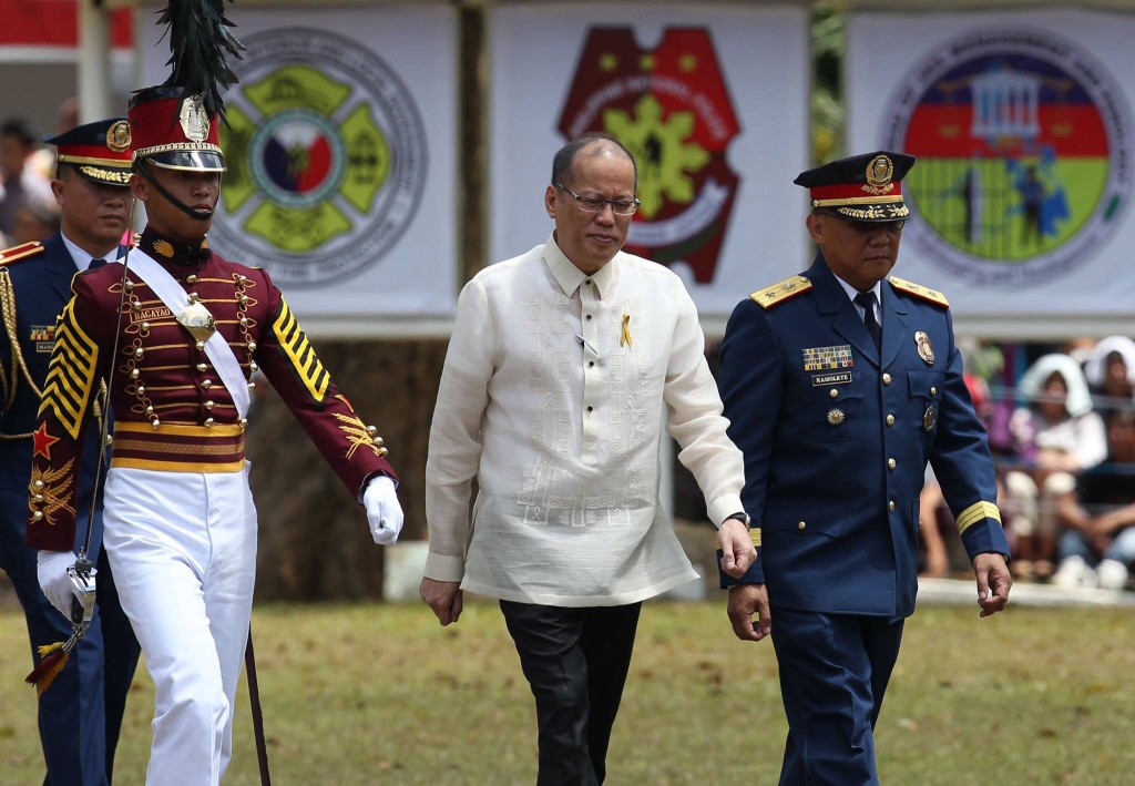 President Benigno Aquino III at the 36th PNPA commencement ceremony at Silang, Cavite (Malacañang Photo Bureau)
