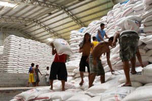 Imported rice warehouse (Photo courtesy of marketplace.org)
