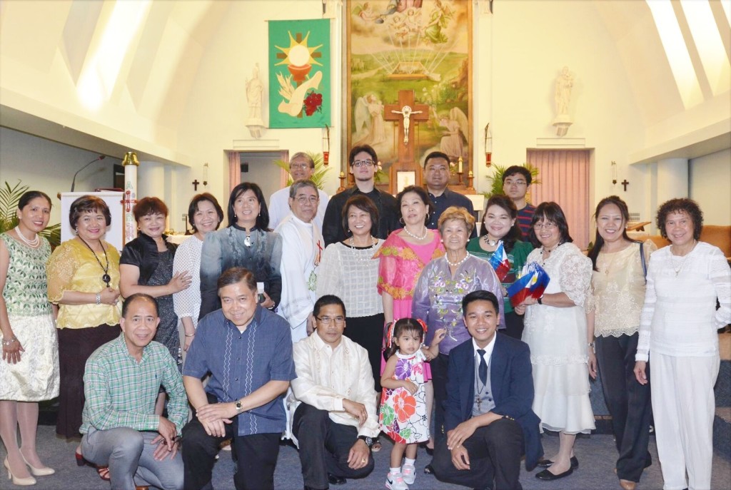 Amb. Garcia joins the Filipino community’s independence day mass at the Assumption Church 