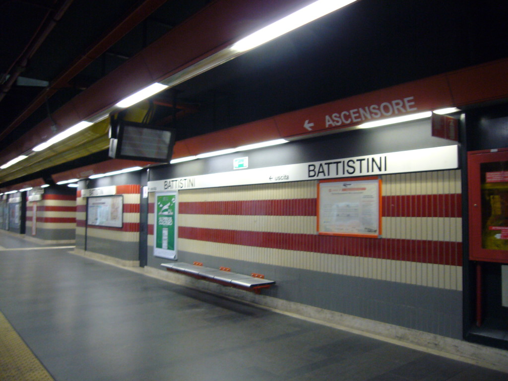 Battistini Metro Station, the train station Filipina worker Corazon Abordo was crossing to when she got hit-and-run. (Wikipedia photo)