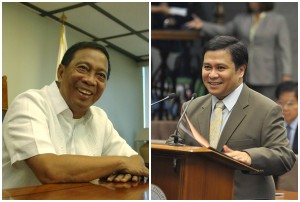 LR: Vice President Jejomar Binay, Senator Jinggoy Estrada (Facebook photos)