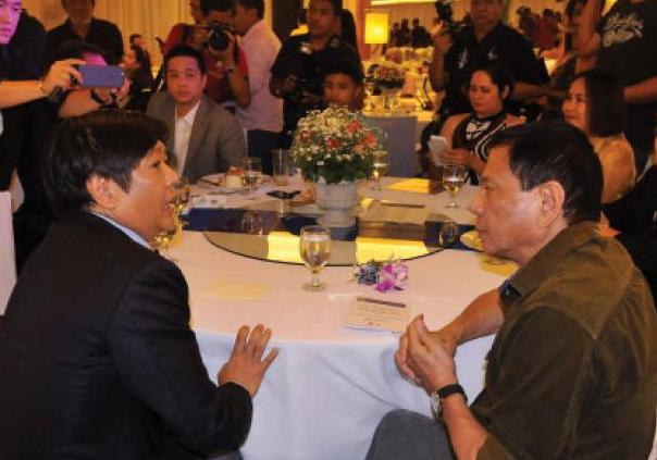 Sen. BongBong Marcos (left) and Davao City Mayor Rodrigo Duterte (PNA photo)