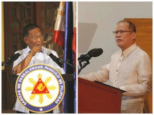 Vice President Jojo Binay (left) and President Benigno Aquino III (Binay photo courtesy of Facebook; Aquino photo from Malacanang Photo Bureau)