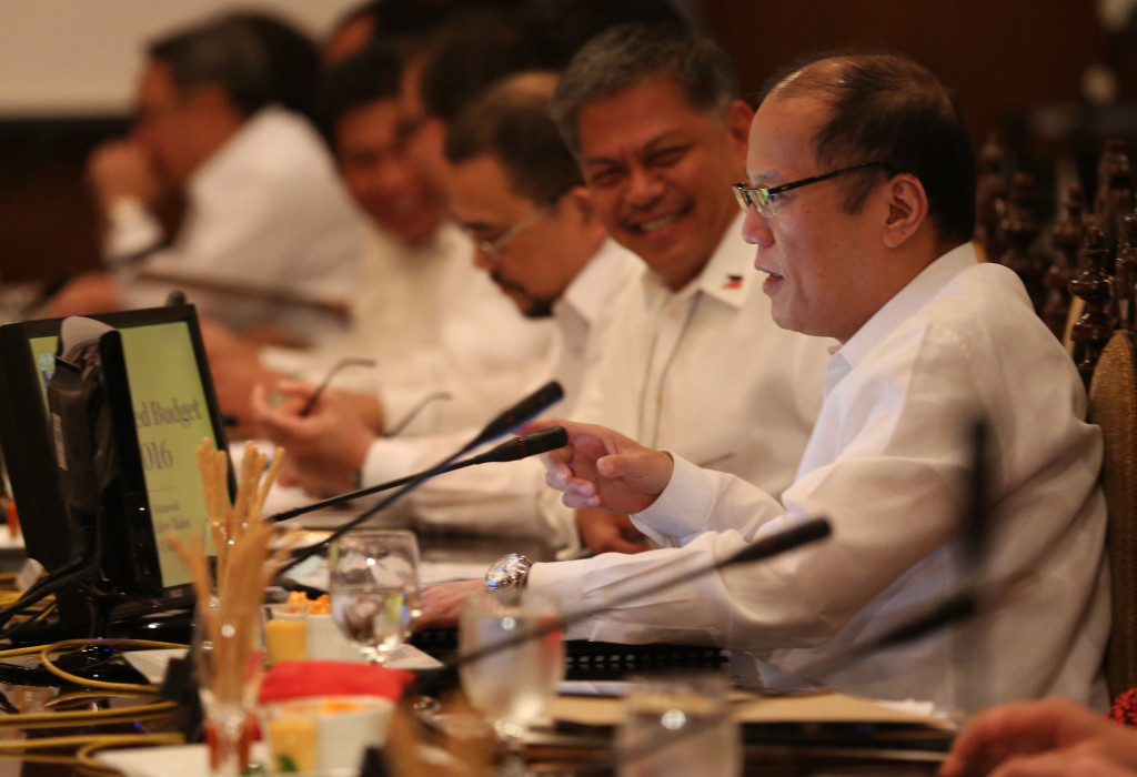 President Benigno S. Aquino III presides over the cabinet member Budget Presentation meeting at the Aguinaldo State Dining Room of the Malacañan Palace  Monday, July 6, 2015. (Photo by Lauro Montillano/ Malacañang Photo Bureau)