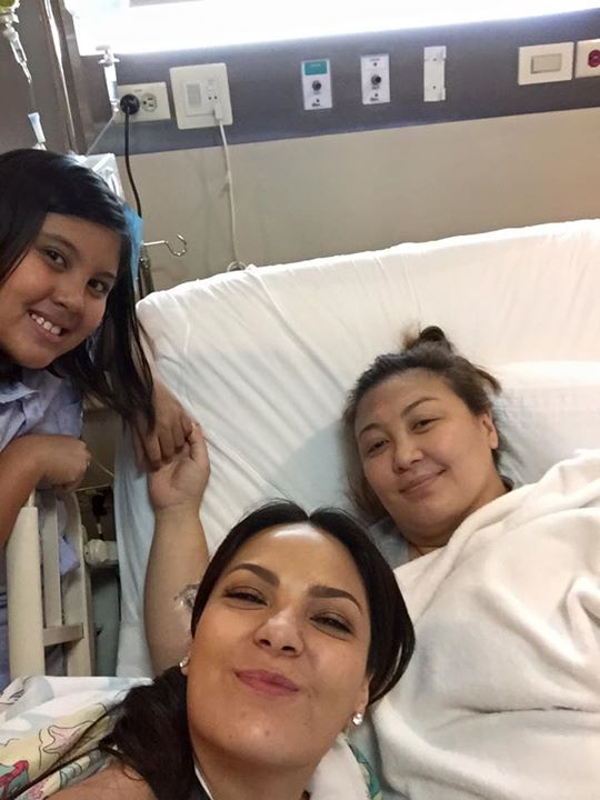 Sharon with daughters KC and Miel (Facebook photo)