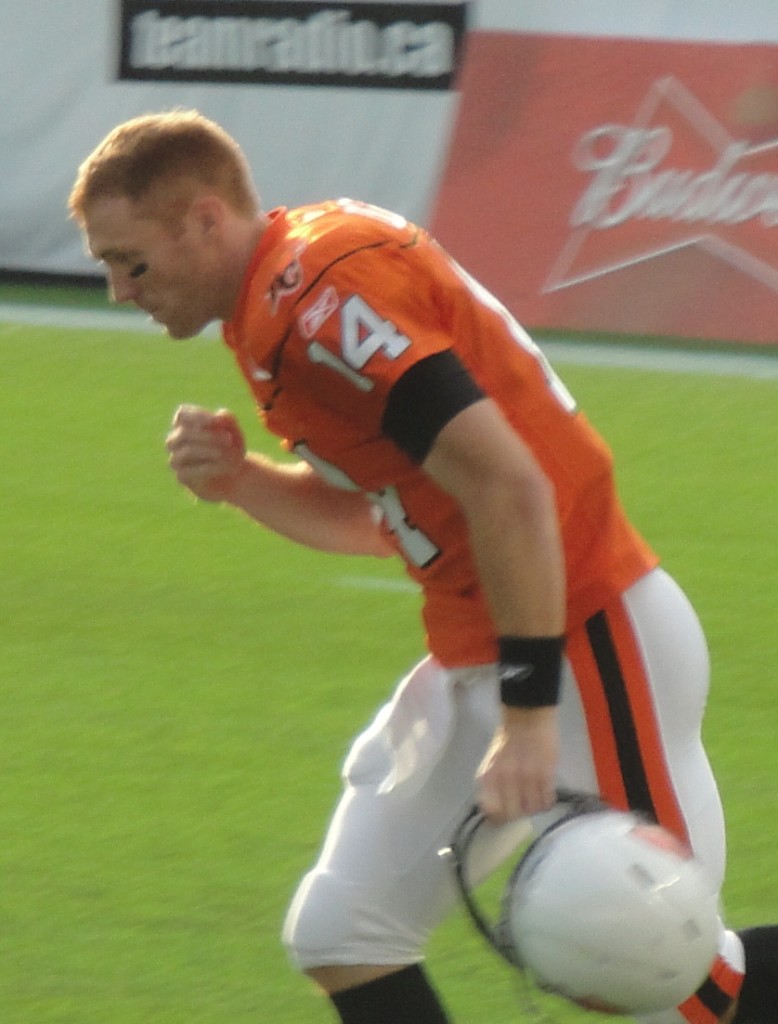 BC Lions Quarterback Travis Lulay (Phoro from Wikipeda)