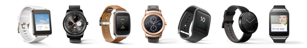 Android smartwatches (Photo from Android Wear)