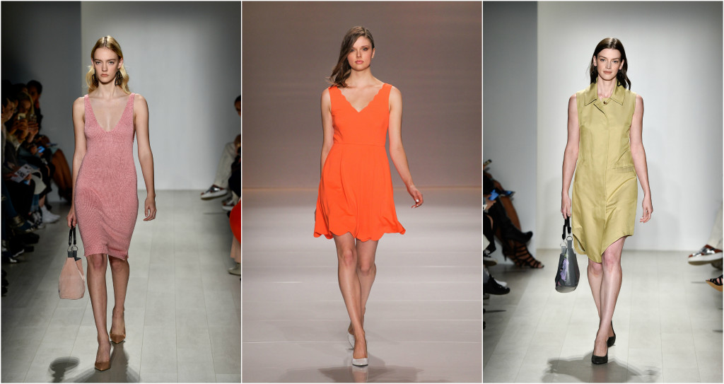 Formal wear creations from Malorie Urbanovitch (L&R) and Rachel Sin (M) (Photos from World MasterCard Fashion Week)