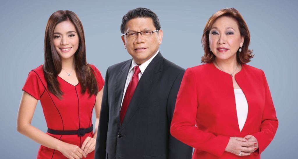 24 Oras news anchors (L-R) Vicky Morales, Mike Enriquez and Mel Tiangco (Contributed photo)