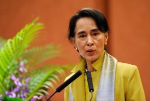 Myanmar's newly elected president Aung Suu Kyi (Internet photo)
