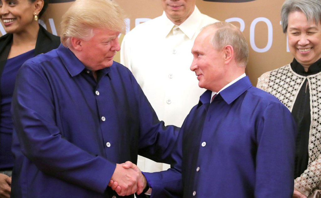 FILE: U.S. President Donald Trump with Russian President Vladimir Putin (Photo: Vladimir Putin/Twitter)