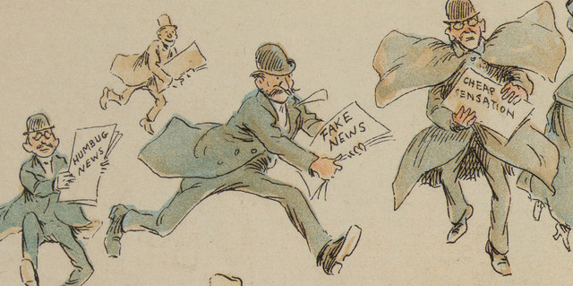 A team of college students is getting attention from internet companies and Congress after developing a browser extension that alerts users to fake and biased news stories and helps guide them to more balanced coverage. (Photo by The Public Domain Review/Flickr, Public Domain)