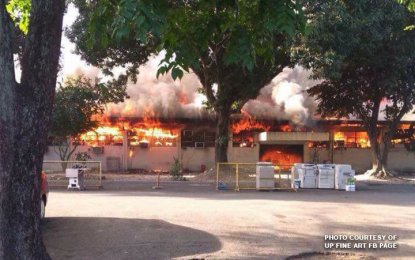 A lawmaker on Friday called on the Bureau of Fire Protection (BFP) to implement a fire safety risk assessment of all government buildings following a fire that gutted the University of the Philippines (UP) Shopping Center in Diliman, Quezon City. (PNA photo)