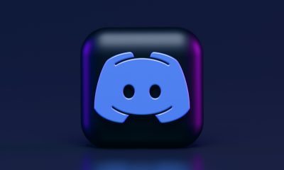 Discord logo in a dark mode style