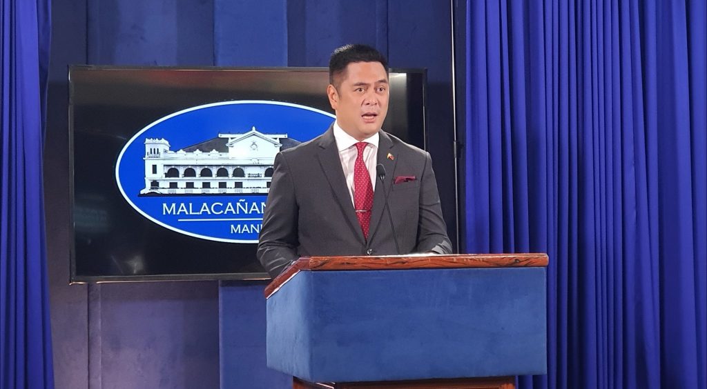 PCOO Secretary and Acting Presidential Spokesperson Martin Andanar holds a press briefing