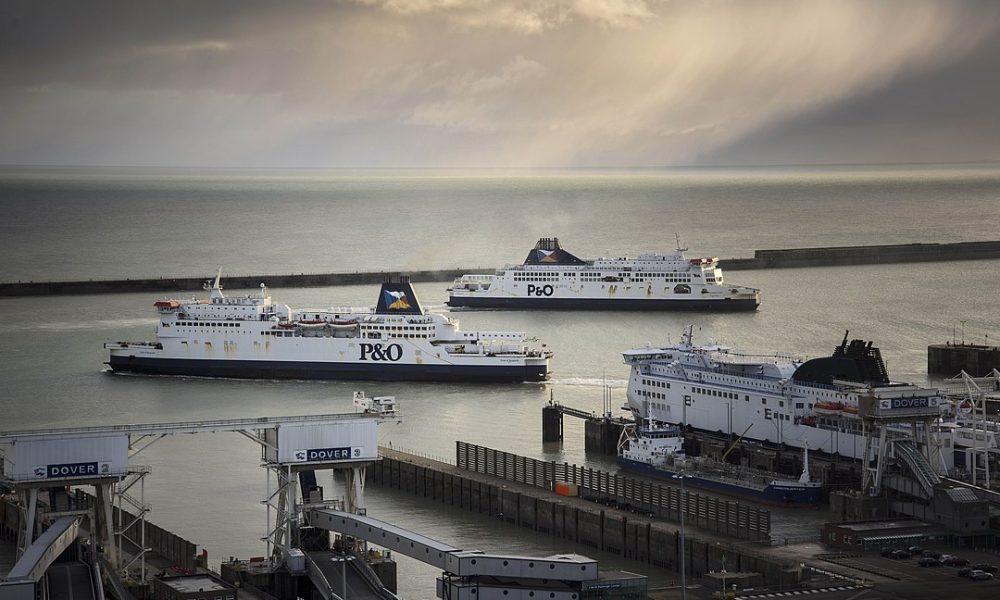 P&O ferries Pride of Burgundy and Pride of Kent in Dover Harbour