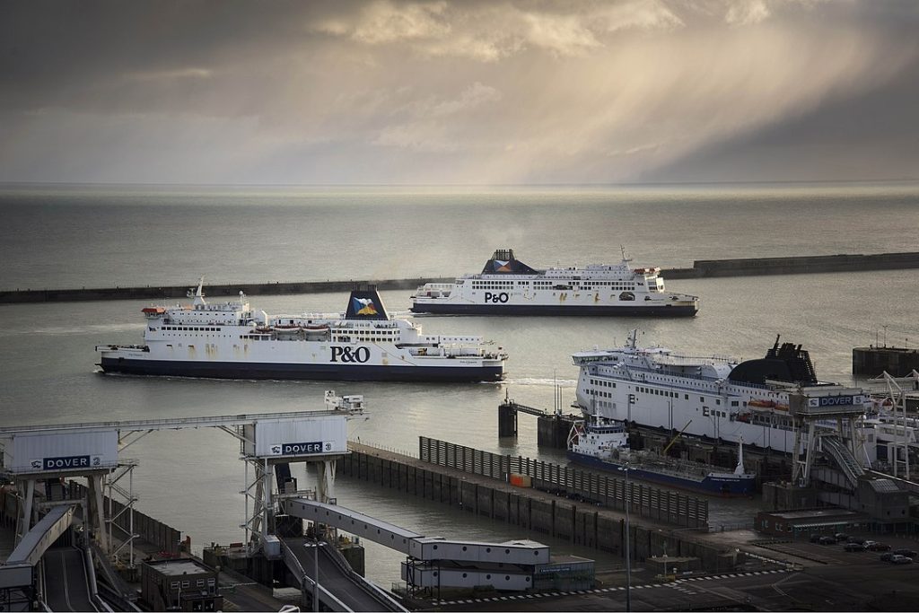 P&O ferries Pride of Burgundy and Pride of Kent in Dover Harbour