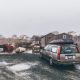 car parked near a river