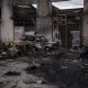 Burnt cars from explosion