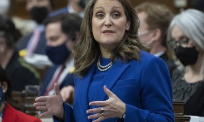 Deputy Prime Minister and Finance Minister Chrystia Freeland responds to questions