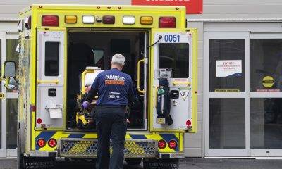 Ambulance car in emergency area of a hospital