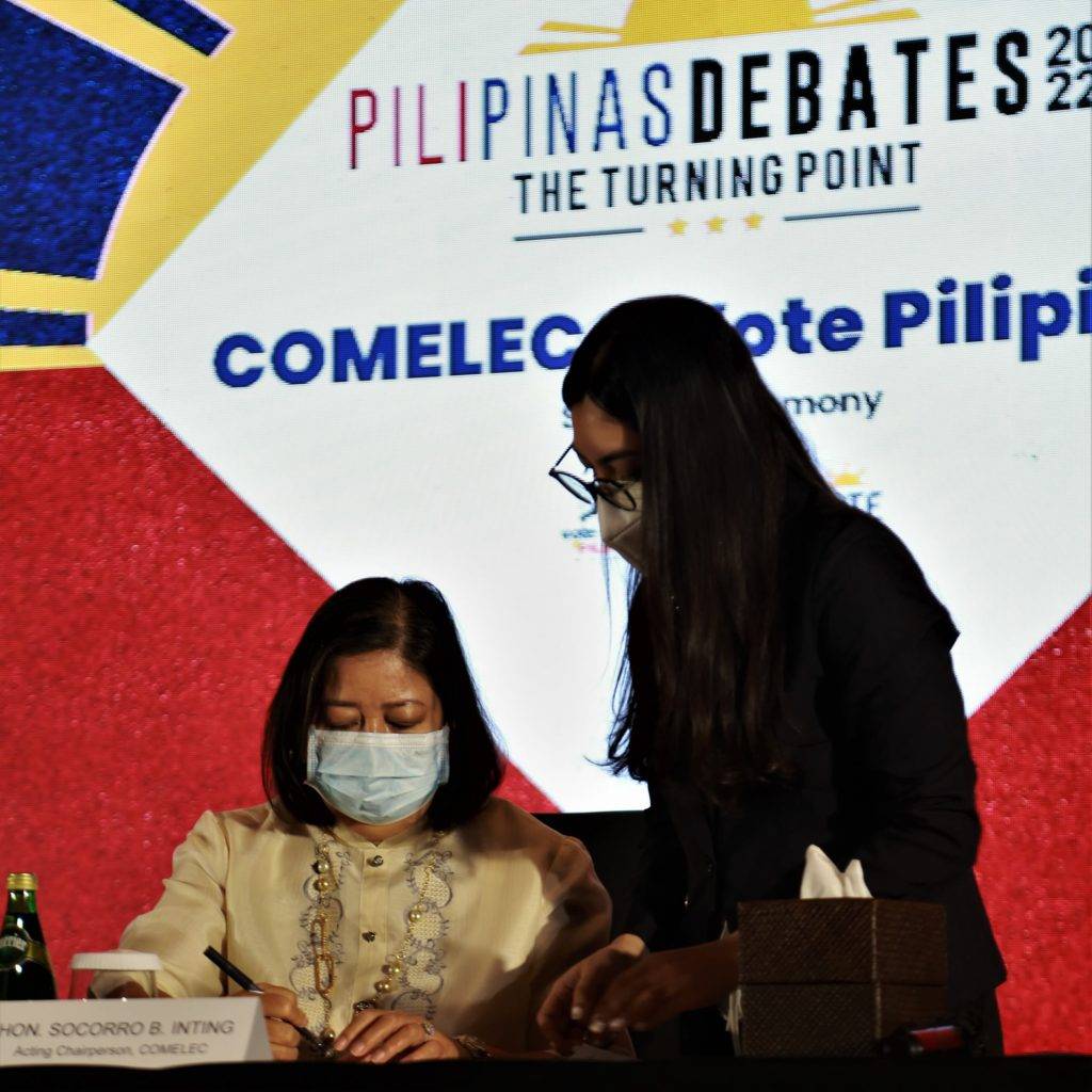 Socorro Inting during the Election debates