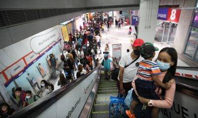Passengers going home to spend the Holy Week in the provinces fill the Parañaque Integrated Terminal Exchange