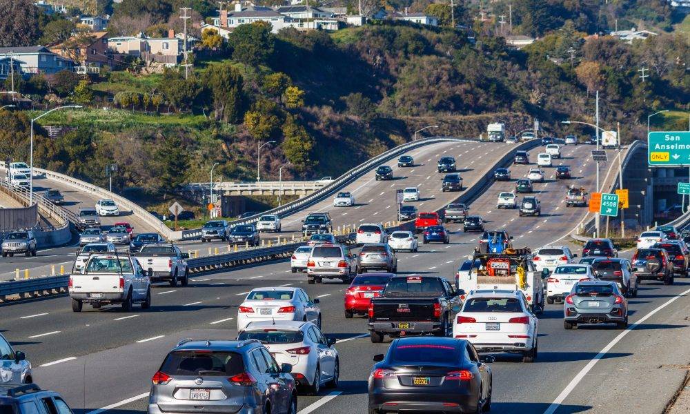 Cars on highway