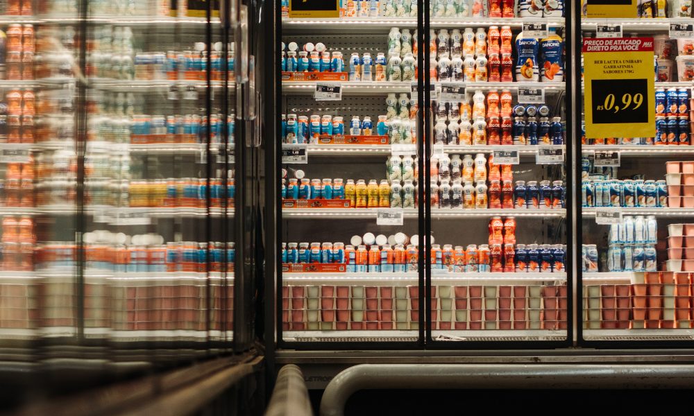 Fridge in supermarket
