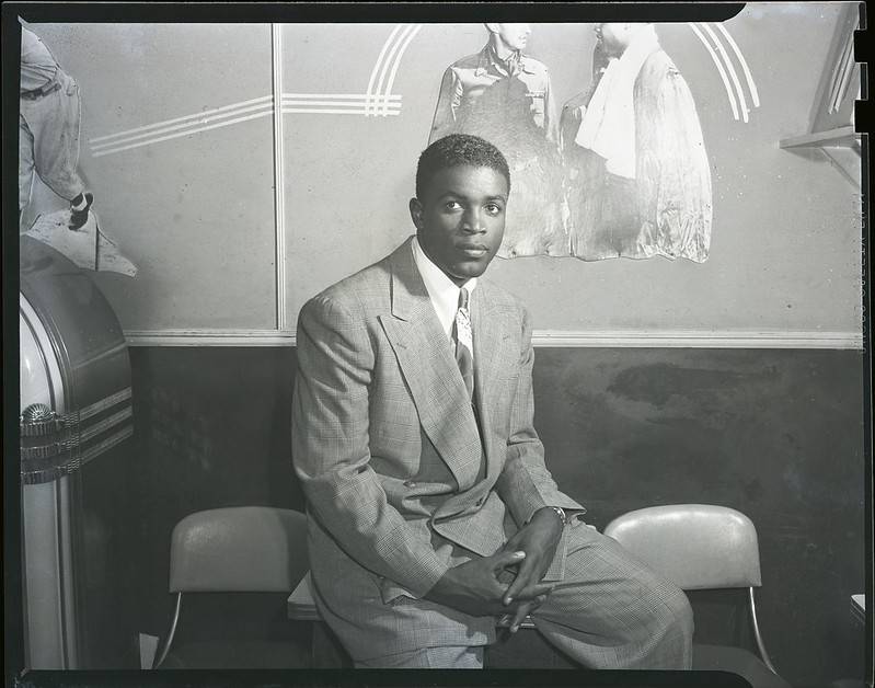 Jackie Robinson in a suit