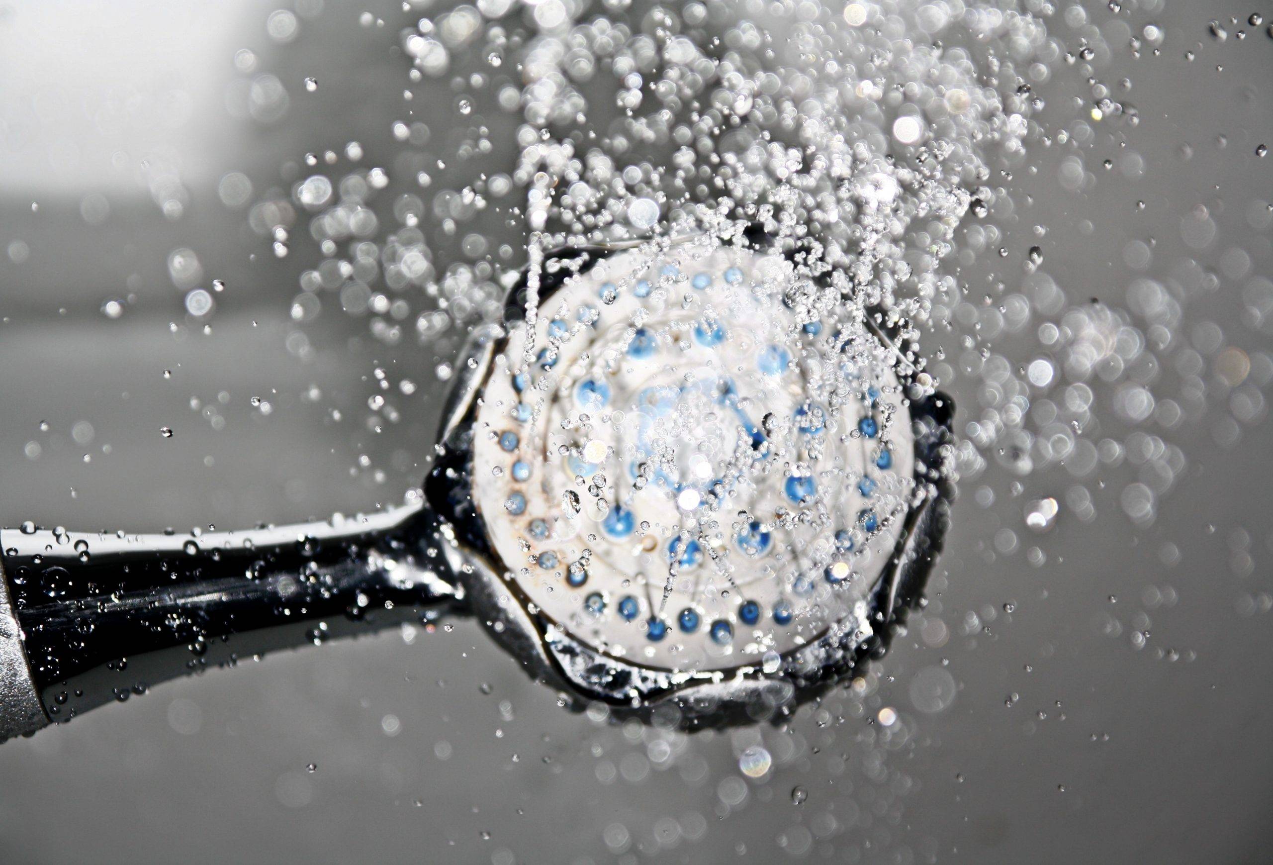 Water coming out of shower head