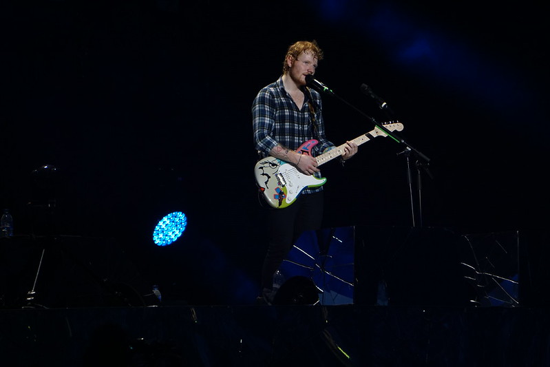 ed sheeran performing on stage