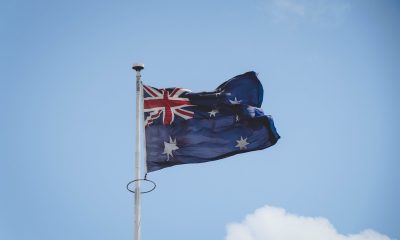 Australia Flag in the Wind