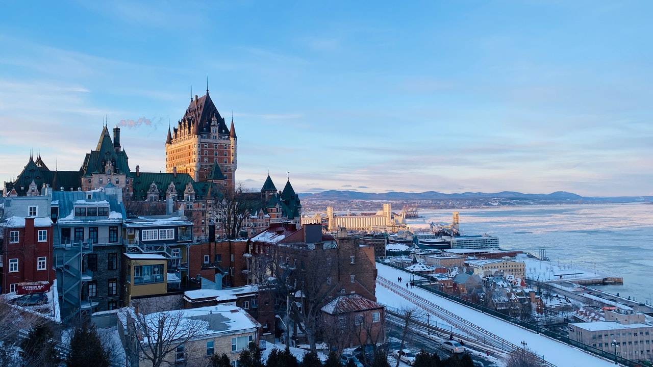 quebec skyline in winter