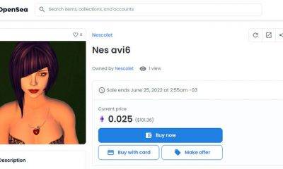 screenshot of opensea